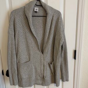 CAbi Light Gray Textured Cardigan